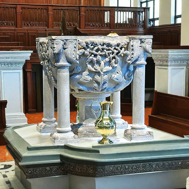 marble church font