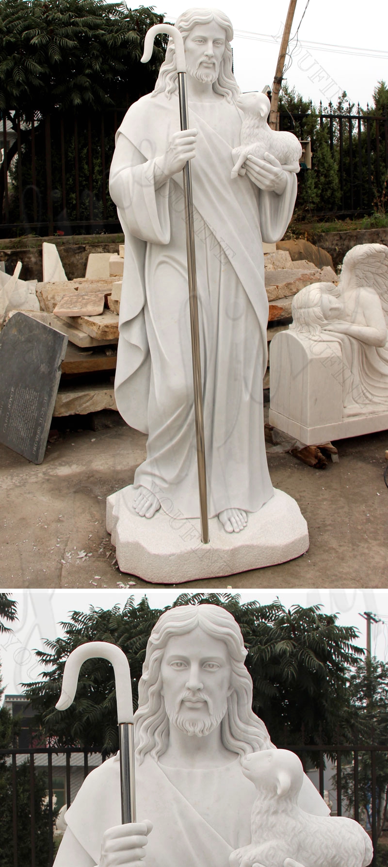 Jesus Christ Shepherd Statue
