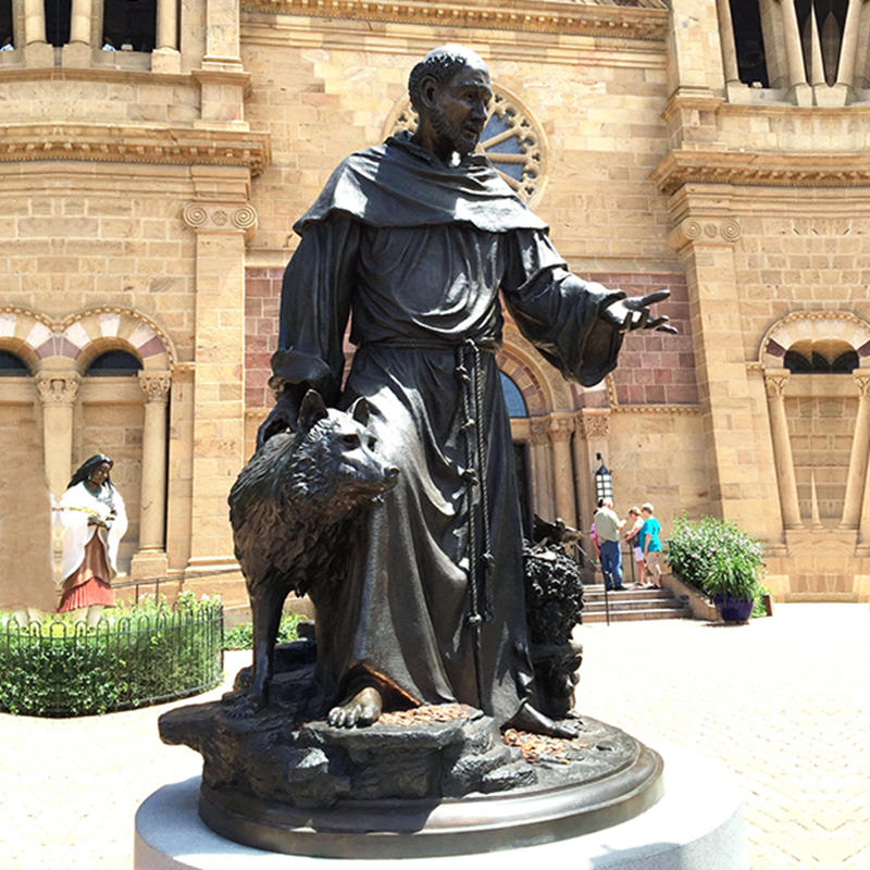 bronze-saint francis statue--jpg