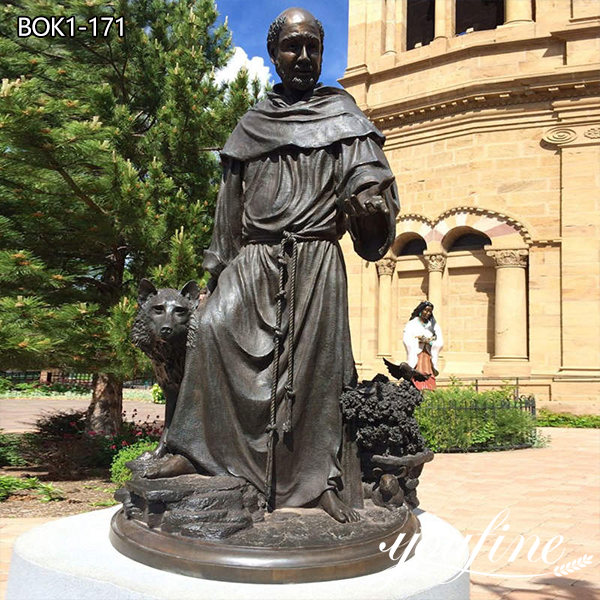 bronze saint francis statue