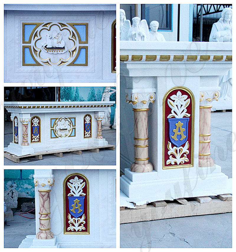 painted marble pulpit